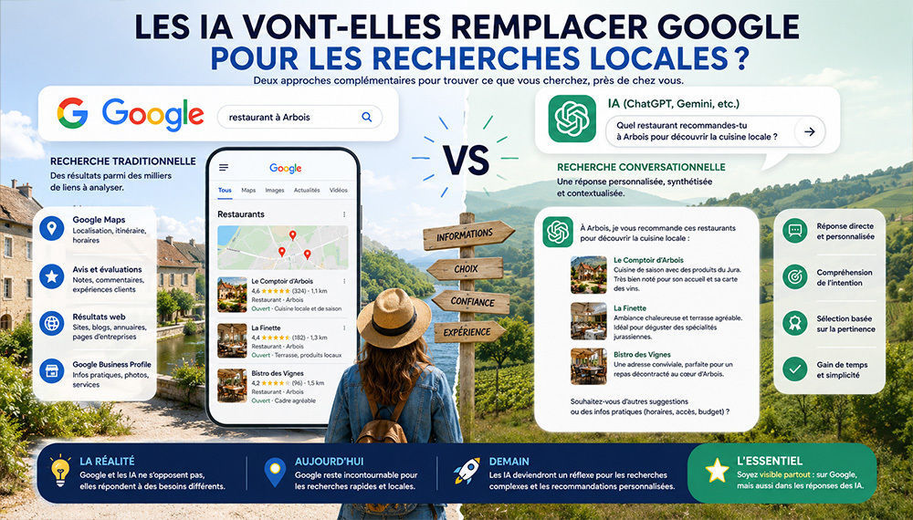 Les IA vont-elles remplacer Google pour les recherches locales ?